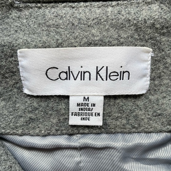Grey Calvin Klein Pea Coat (M) - Picture 6 of 7